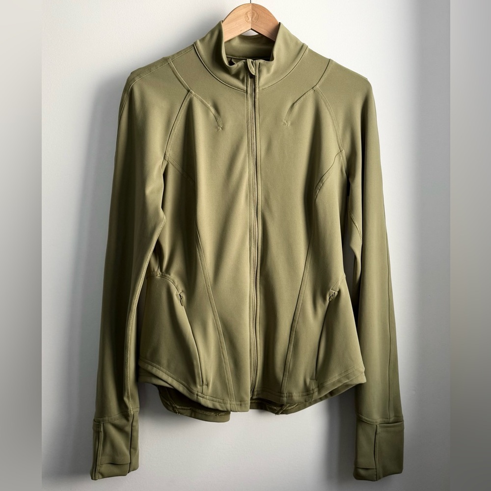 lululemon instill jacket bronze green